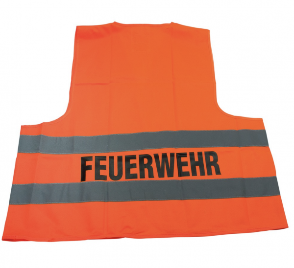 Warnweste Sicherheitsweste Orange Aufdruck "Feuerwehr" THL EN ISO 20471 Klasse 2